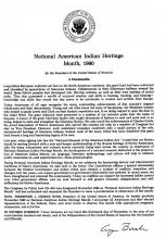 Proclamation by George H. W. Bush for National American Indian Heritage Month