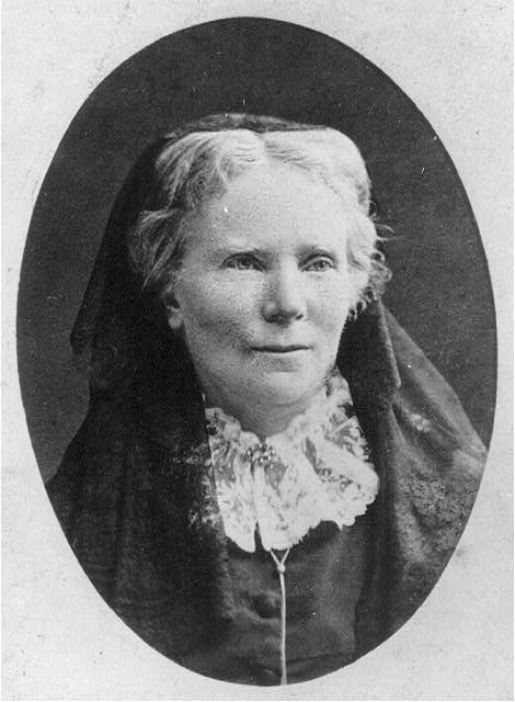 Black and white headshot of Dr. Blackwell wearing a black dress and veil with a white lace collar.