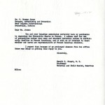 Correspondence from Harold C. Stuart to P. Conway Jones