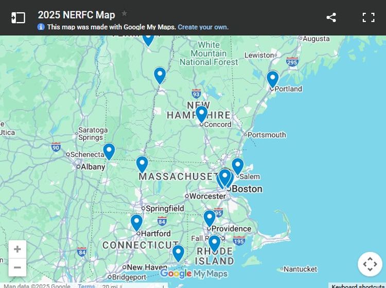 NERFC map of member locations