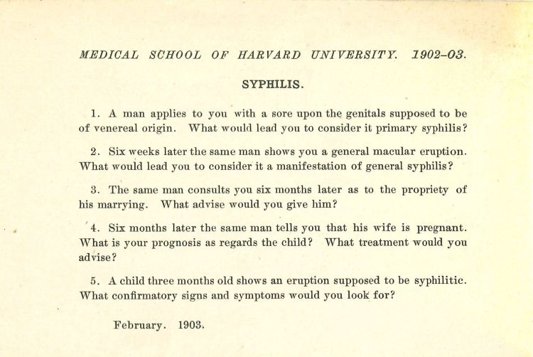 Syphilis exam. See below for the accessible version.