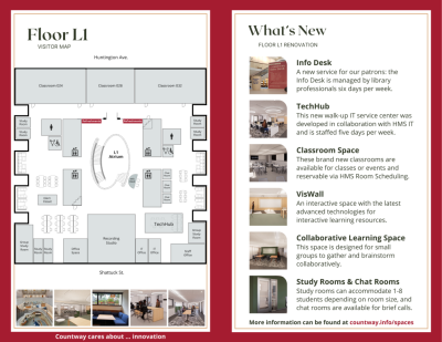 Map and renovation highlights for Floor L1
