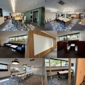 Collage of photos from the L1 renovation project
