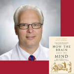 Headshot of Dr. Allan Ropper with the cover image of his book, How the Brain Lost its Mind