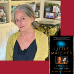 Headshot of Maryanne O'Hara next to an image cover of the book "Little Matches"