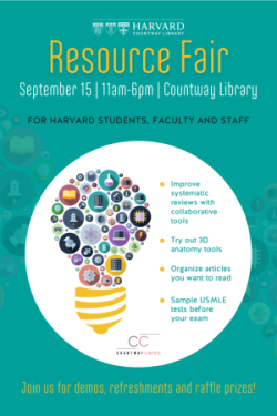 Promotional poster for Countway Resource Fair