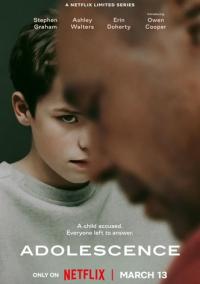 A boy glares at an man above the text: A child accused. Everyone left to answer. A Netflix limited series.