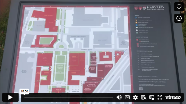 Screenshot from a narrated walkthrough of Countway Library