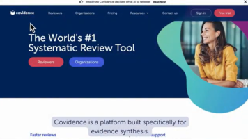 Screenshot from Covidence demo recording