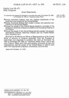 Pub. L. 99-471, which authorized and requested the President to proclaim the week of November 23-30, 1986 as “American Indian Week.”