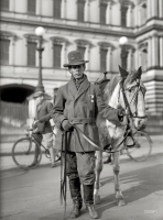 Red Fox James with his horse