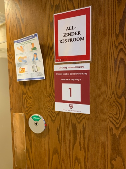all-gender restroom in Countway with a capacity of 1