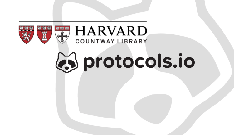 Countway Library and protocols.io logos