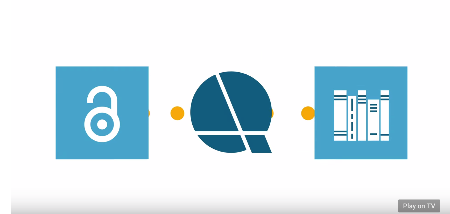 Image from YouTube Video of Open Access, QxMD logo, and Book symbols