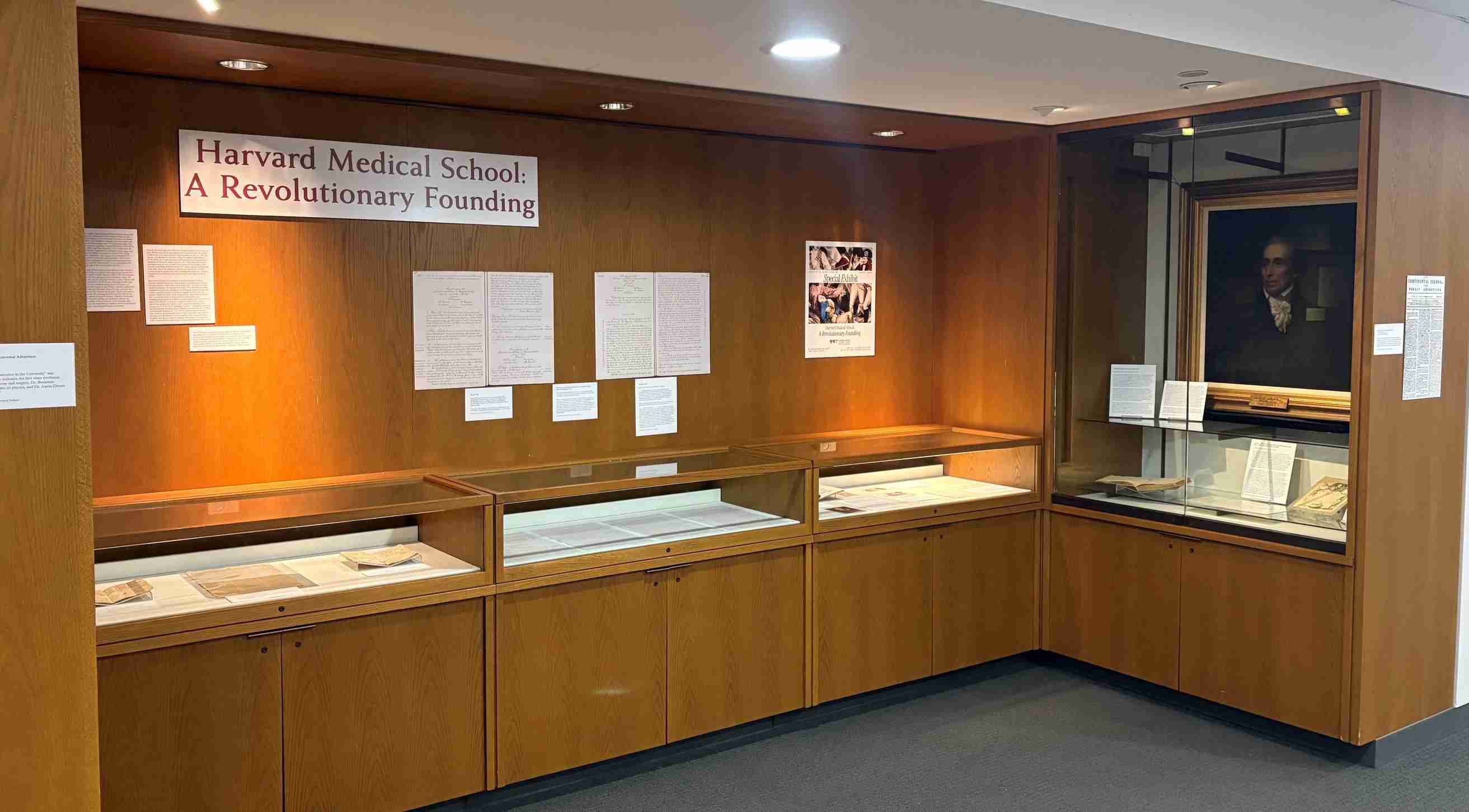 Exhibit gallery displaying items from the American Revolution.