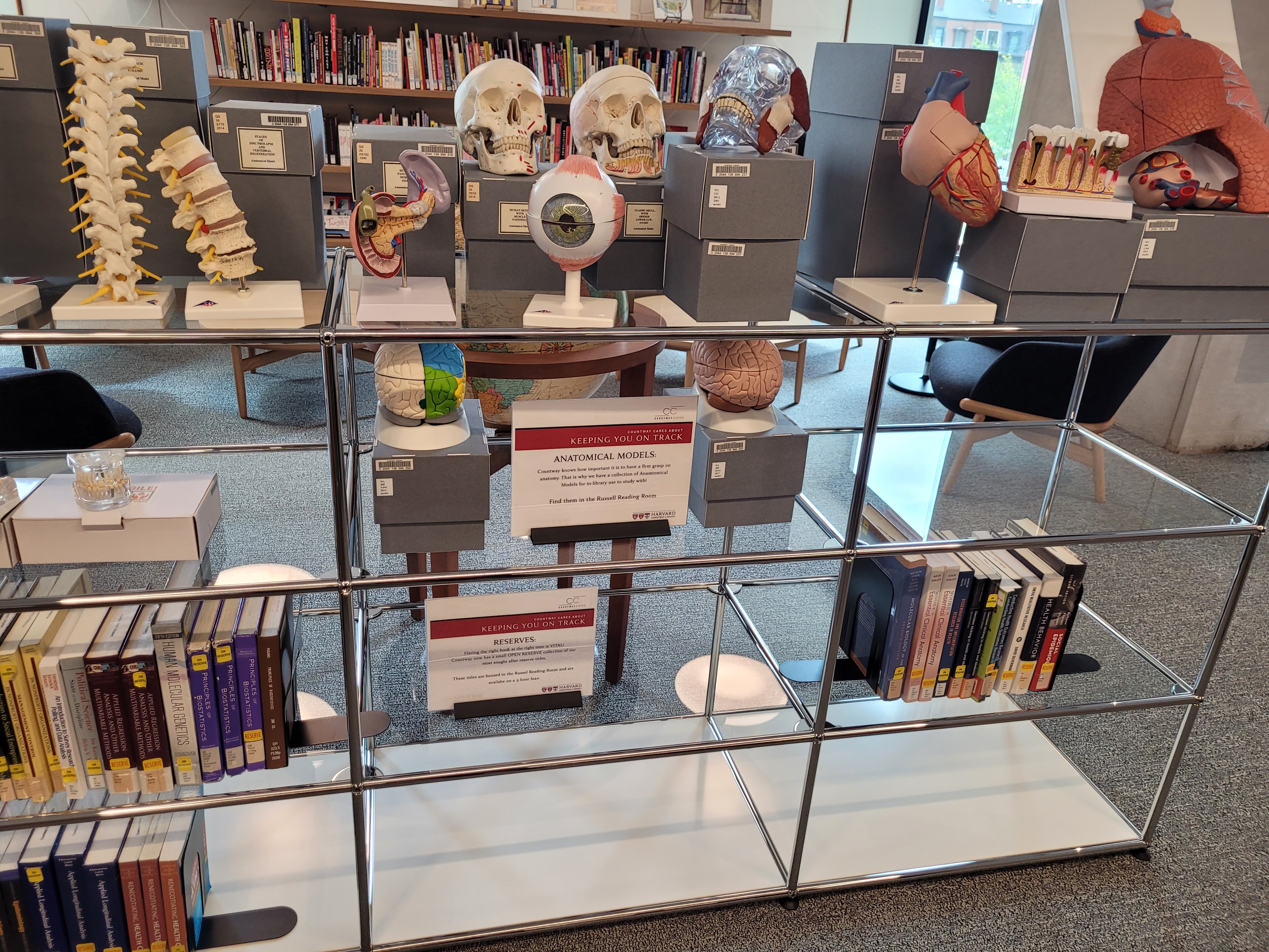 Book reserves located in Reading Room