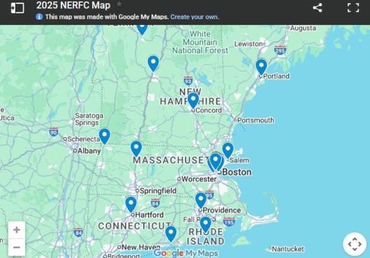 NERFC map of member locations
