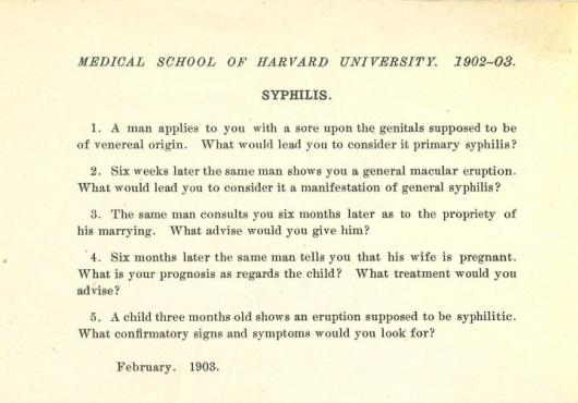 Syphilis exam