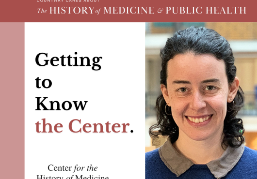 Photo of Charlotte Lellman beside text reading "Getting to Know the Center".