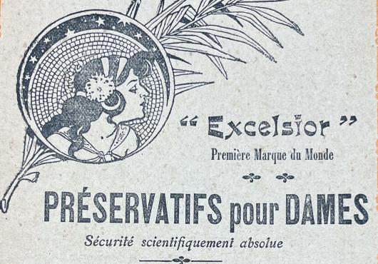 Detail from "Préservatifs pour dames préservatifs de tous modèles." 
