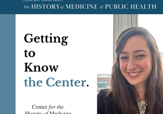 Photo of Heather Mumford beside text reading "Getting to Know the Center"