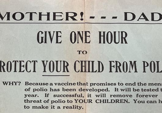 Mothers' March against Polio Flyer