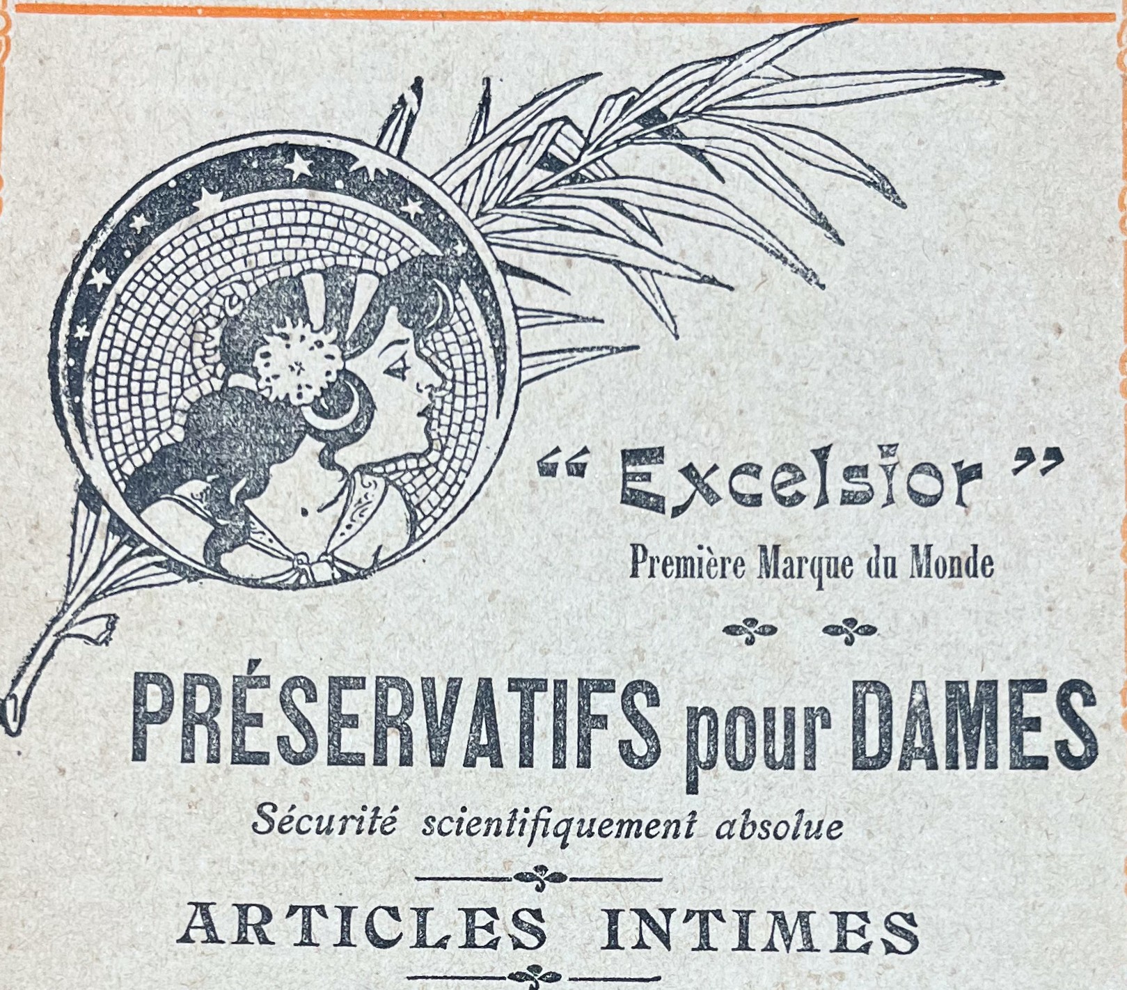 Detail from "Préservatifs pour dames préservatifs de tous modèles." 