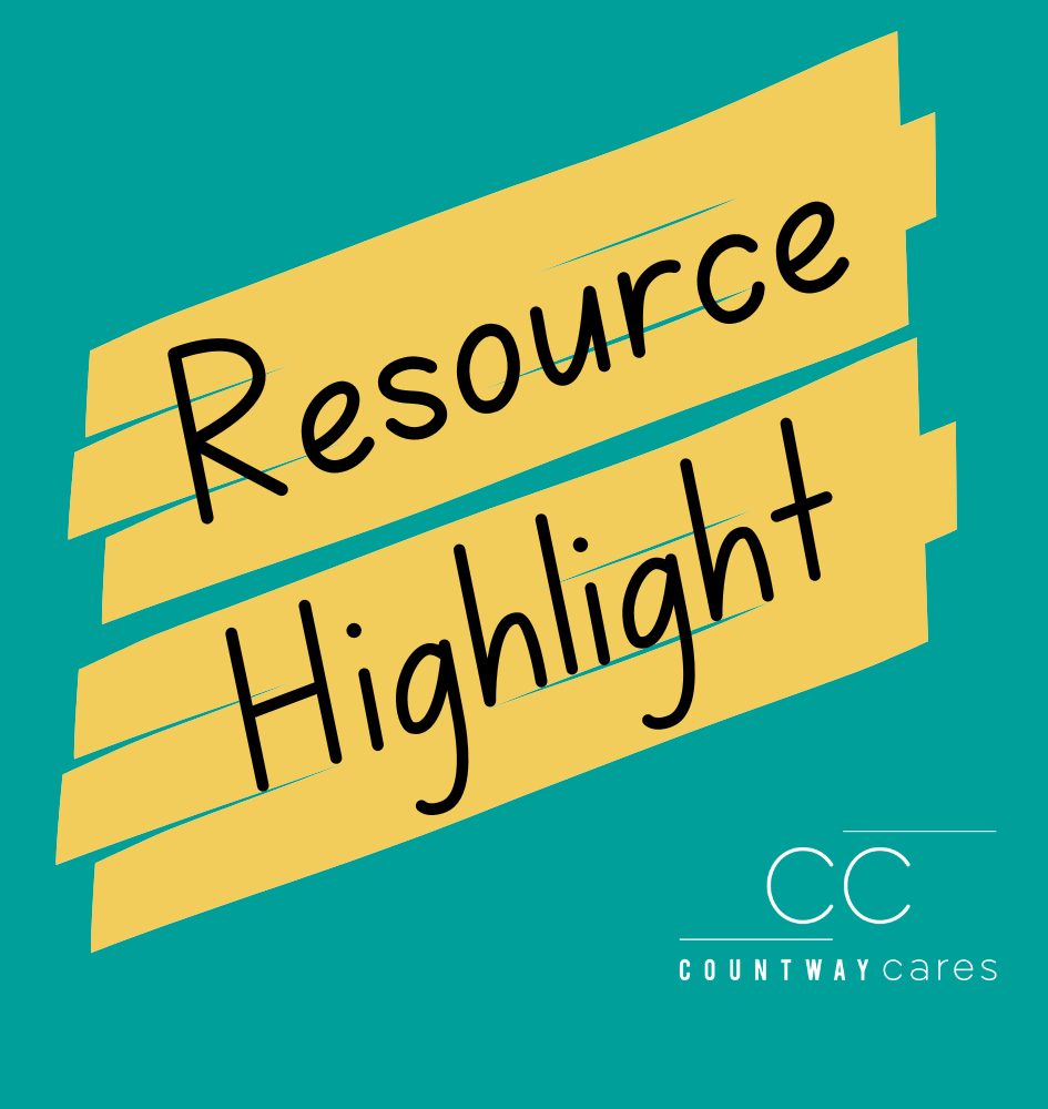 Yellow highlights over a teal background with text reading "Resource Highlight"