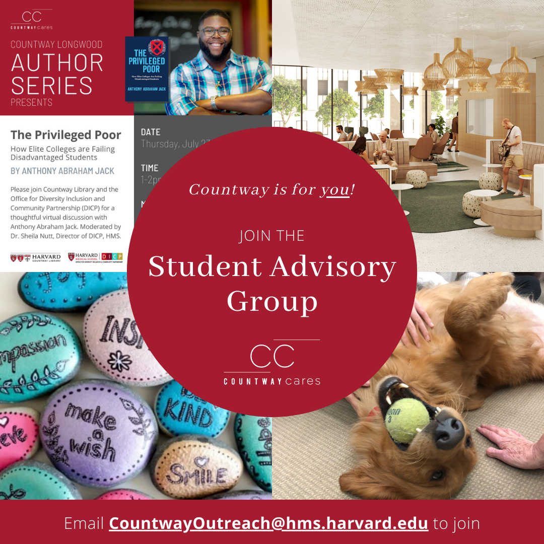 flyer with the text: Countway is for you! Join the Student Advisory Group