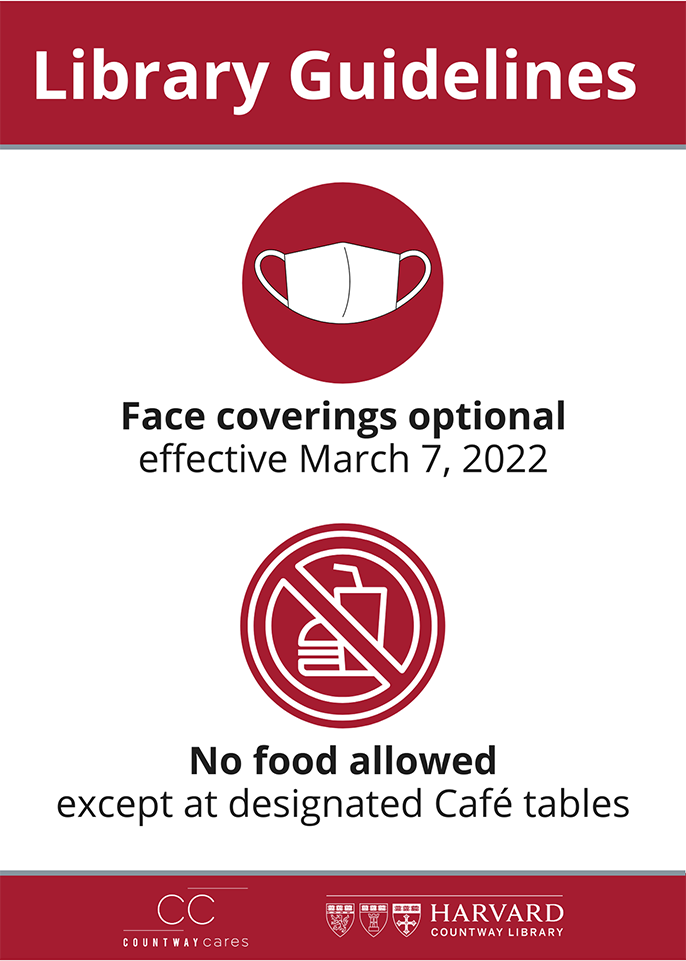 library mask and food guidelines