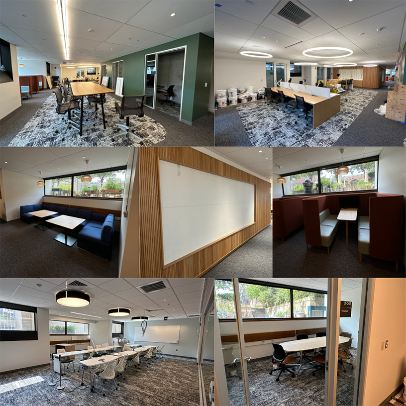 collage of furnished and renovated rooms in L1
